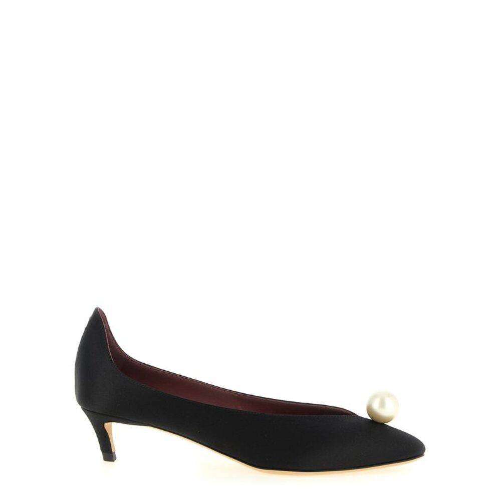 Magda Butrym Black Viscose Mid Heel Women's Pumps